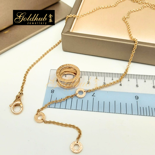 Bvlgari B.zero1 Design Legend Diamonds Necklace in Rose Gold