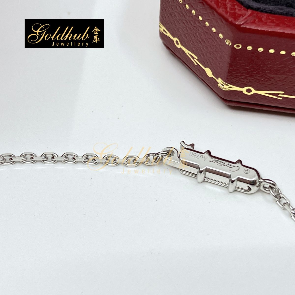 Cartier C Heart Diamond Necklace in White Gold