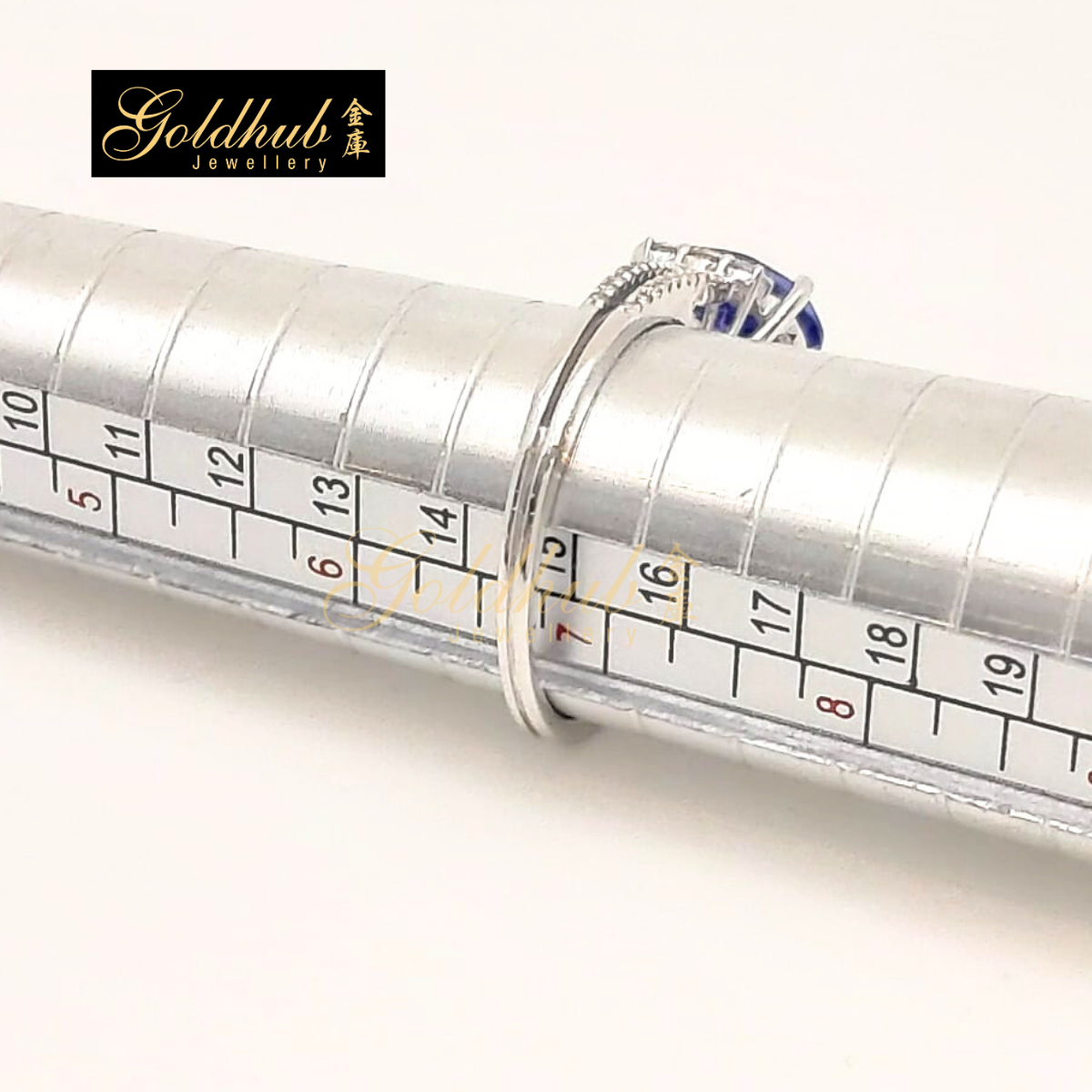 Tanzanite Diamond Ring in White Gold