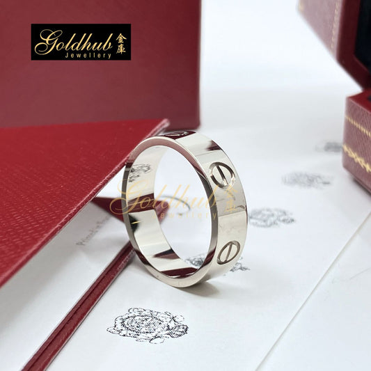 Cartier Love Ring, Classic Model in White Gold, Size 59