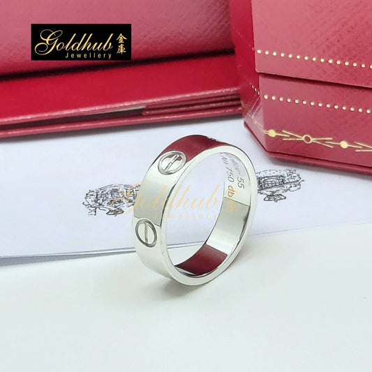 Cartier Love Ring, Classic Model in White Gold, Size 55