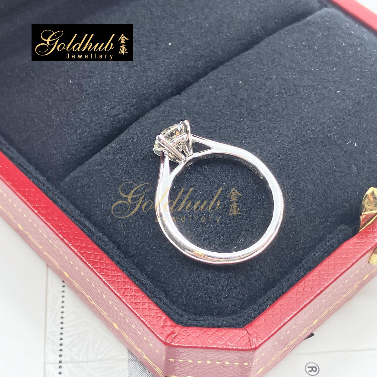 Cartier 1895 Solitaire 0.80ct Diamond Ring in Platinum, Size 47
