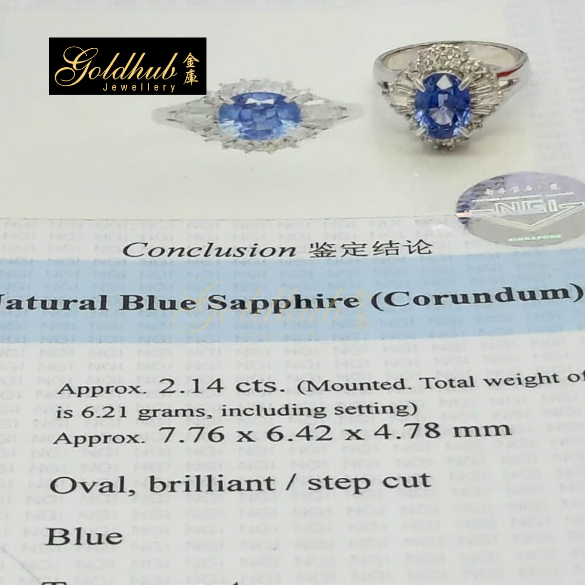 PT900 Blue Sapphire Diamond Ring in Platinum