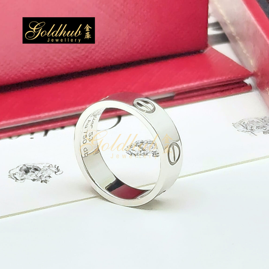Cartier Love Ring, Classic Model in White Gold, Size 53