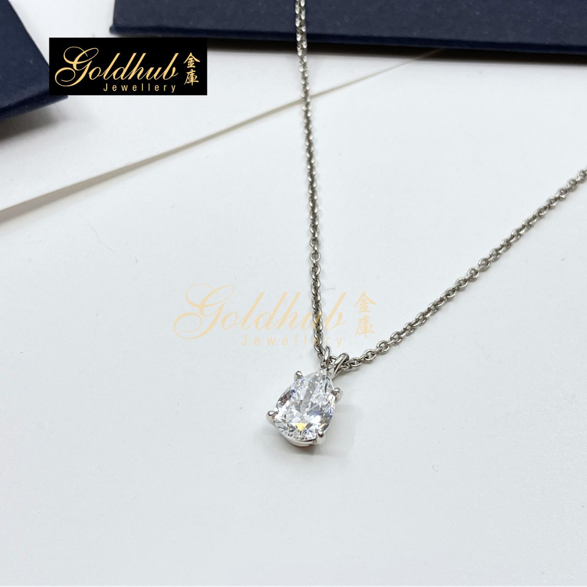 Harry Winston Pear-Shaped Diamond Solitaire Pendant, 0.71ct D VS1 in Platinum