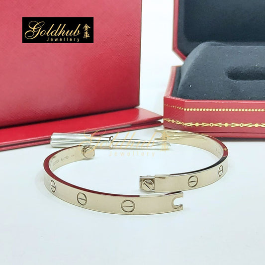 Cartier Love Bracelet, Classic Model in White Gold, Size 19