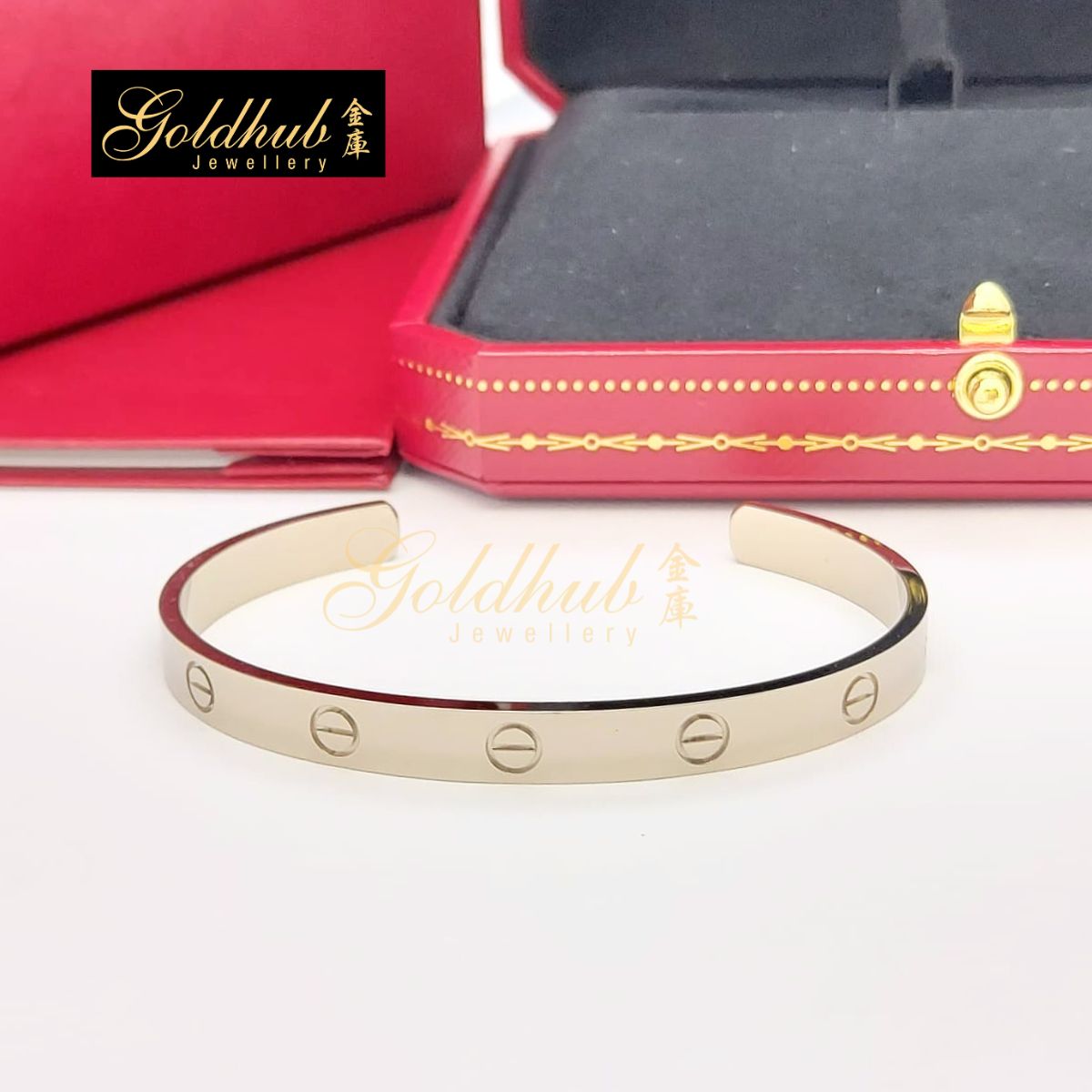 Cartier Love Bracelet (Open Model) in White Gold