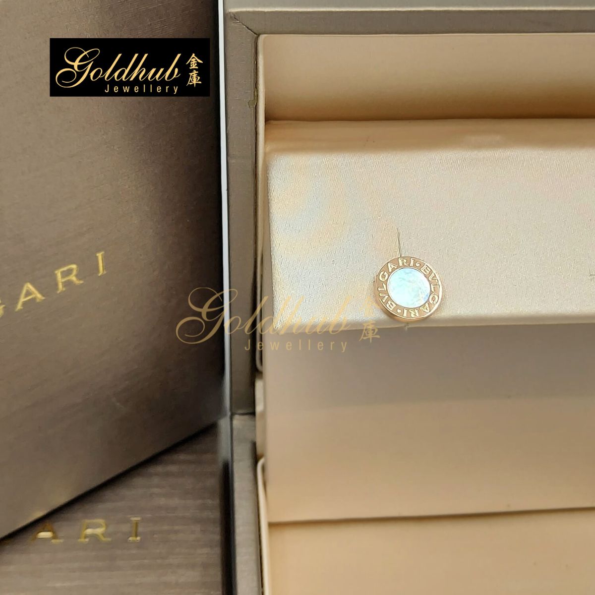 Bvlgari Bvlgari Single Earring, Mother of Pearl in Rose Gold
