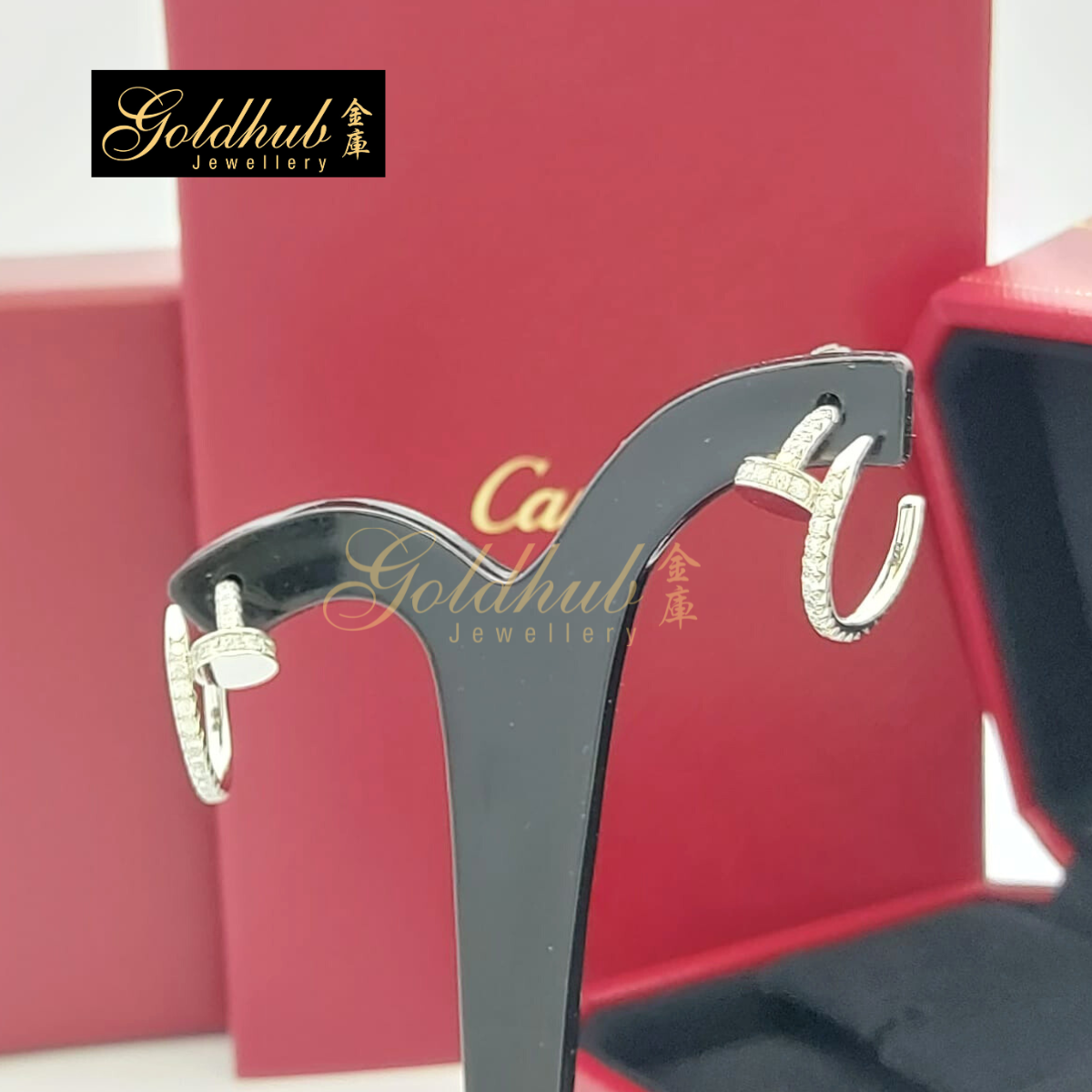 Cartier Juste un Clou Diamond earrings in White Gold
