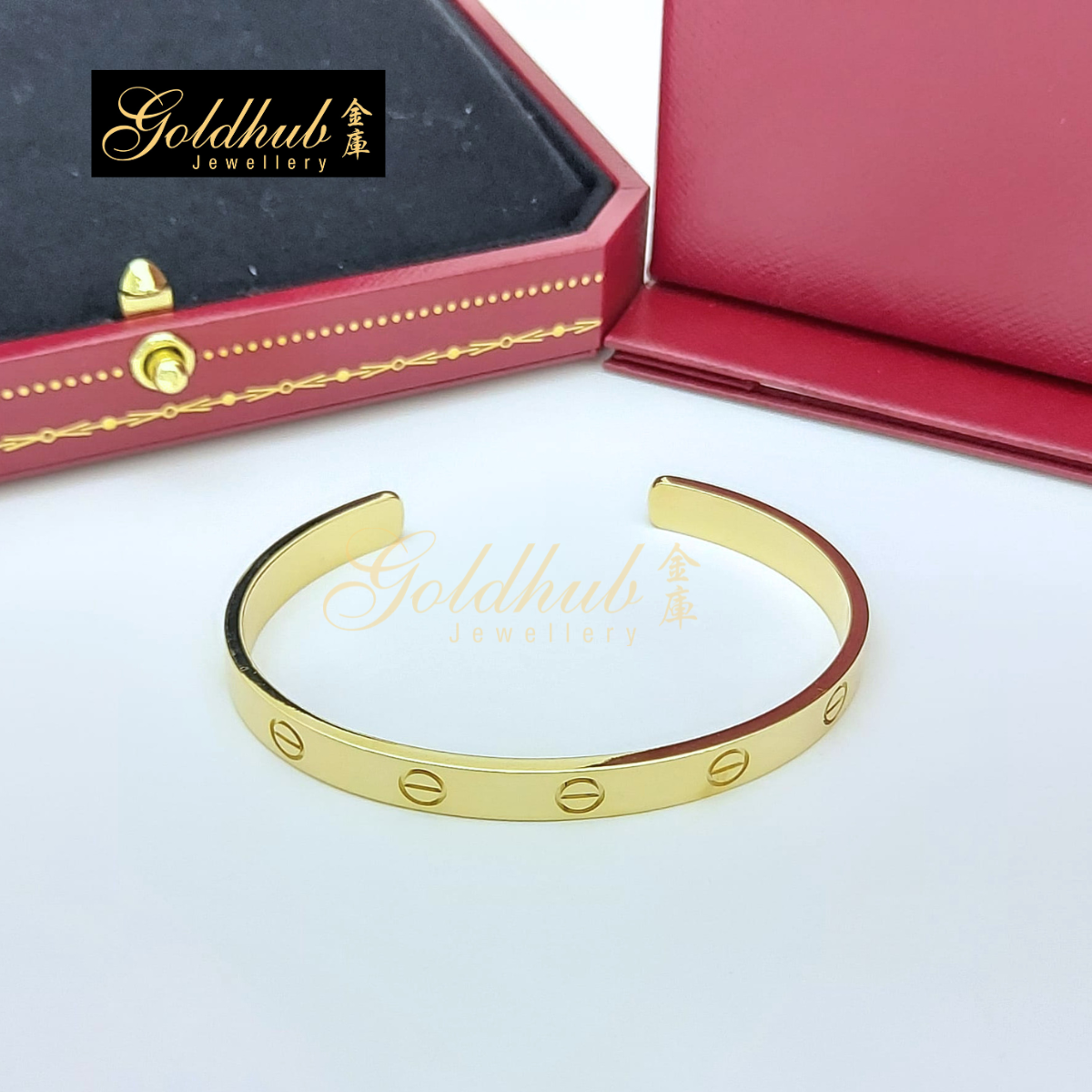 Cartier Love Cuff Bracelet, Open Model in Yellow Gold, Size 17