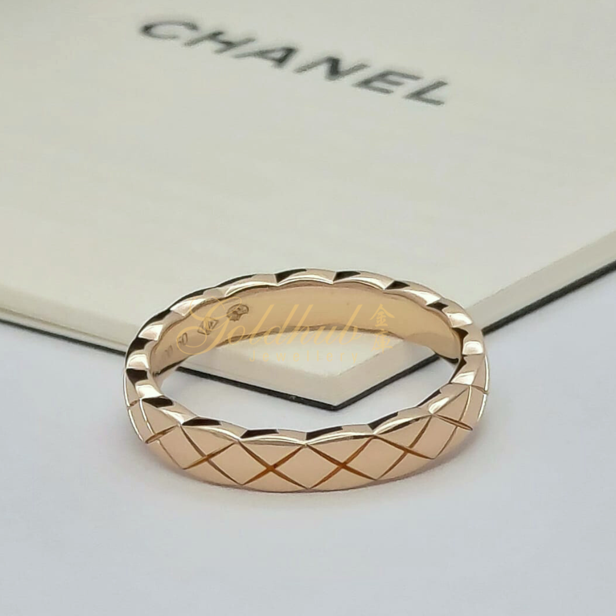 Chanel Coco Crush Ring (Mini Version) in Rose Gold, Size 50