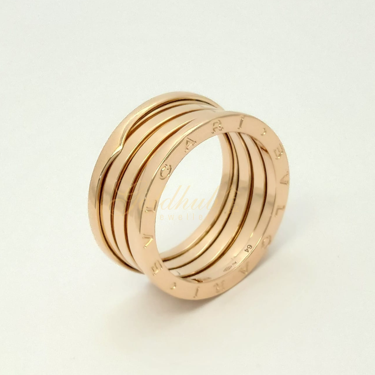Bvlgari B.zero1 4 Band Ring in Rose Gold, Size 64