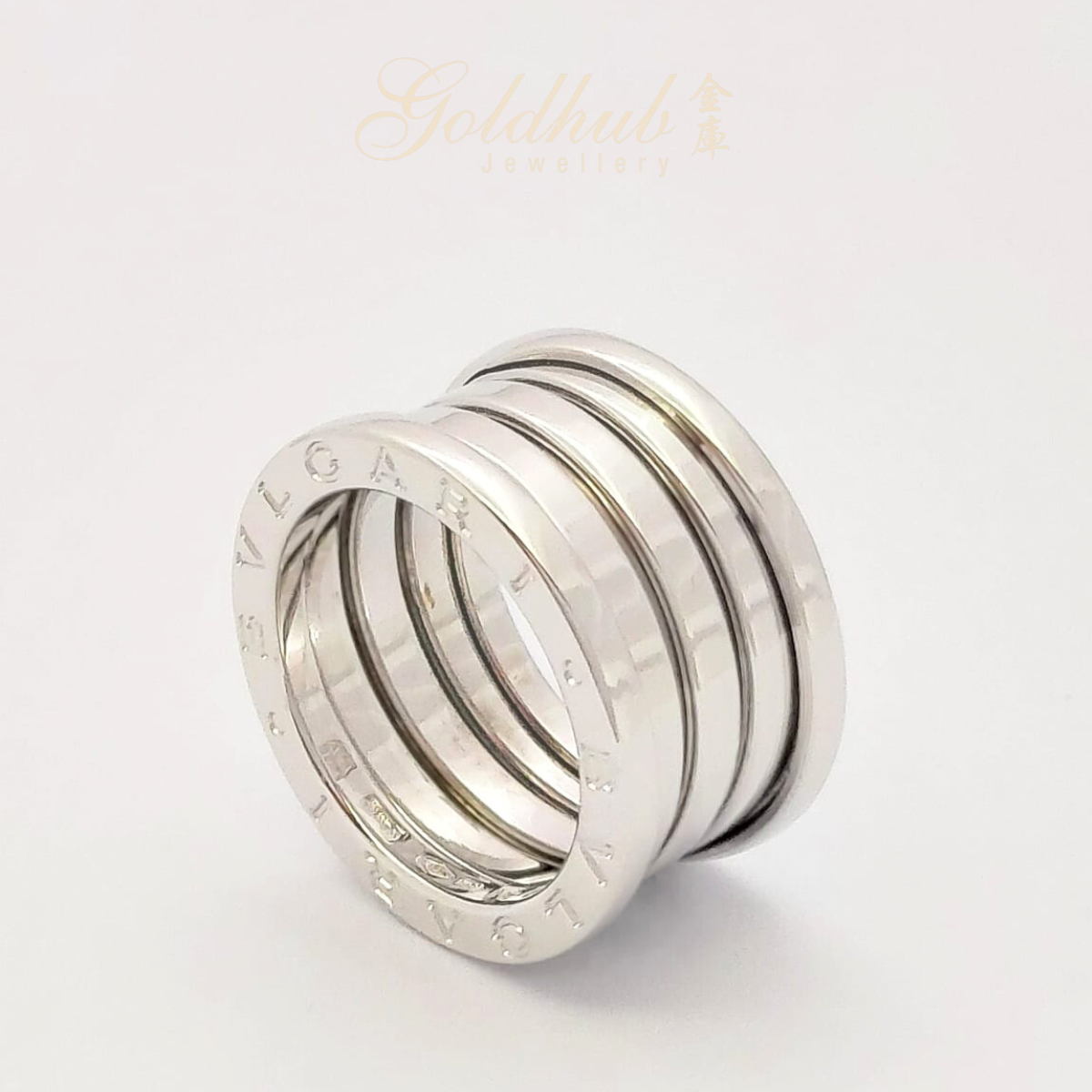 18k Pre loved Bvlgari B.zero1 Four Band Ring in White Gold