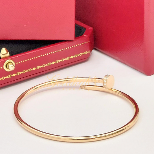 Cartier Juste Un Clou Diamond (Small Model) Bracelet in Rose Gold, Size 17