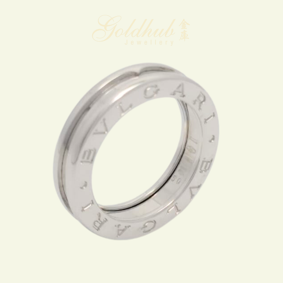 18K Pre-loved Bvlgari B.zero1 One Band Ring in White Gold