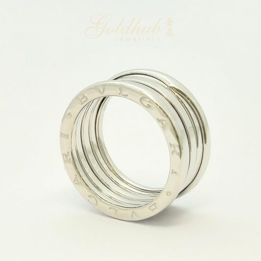 Bvlgari B.zero1 4 Band Ring in White Gold, Size 60