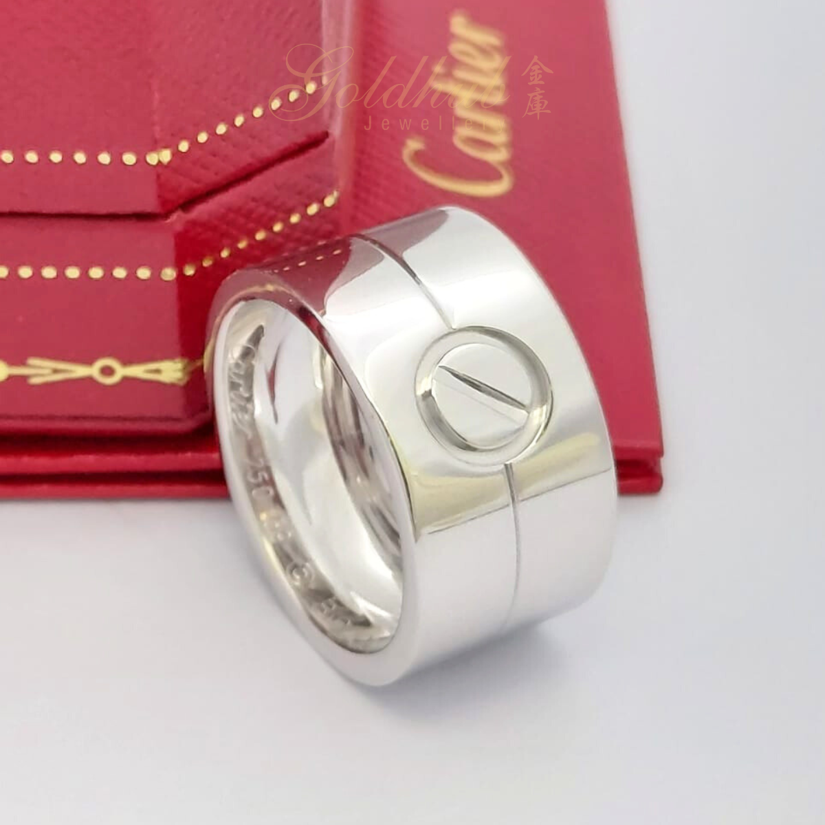 18k Pre loved Cartier High Love Ring in White Gold