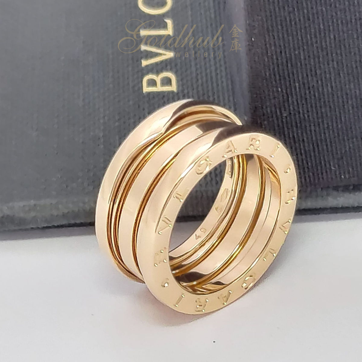 18k Pre-loved Bvlgari B.zero1 3 Band Ring in Rose Gold