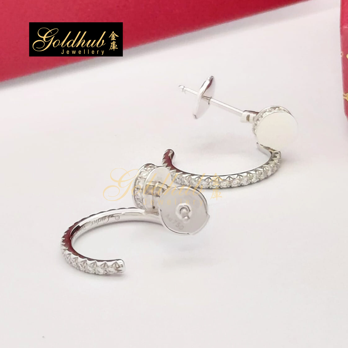 Cartier Juste un Clou Diamond earrings in White Gold