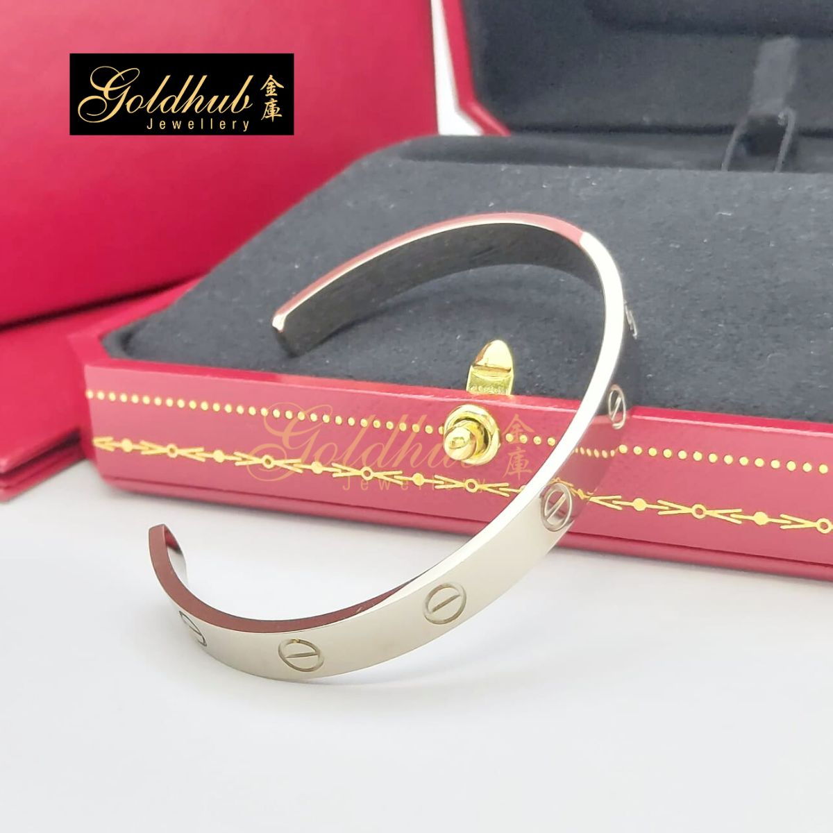Cartier Love Bracelet (Open Model) in White Gold