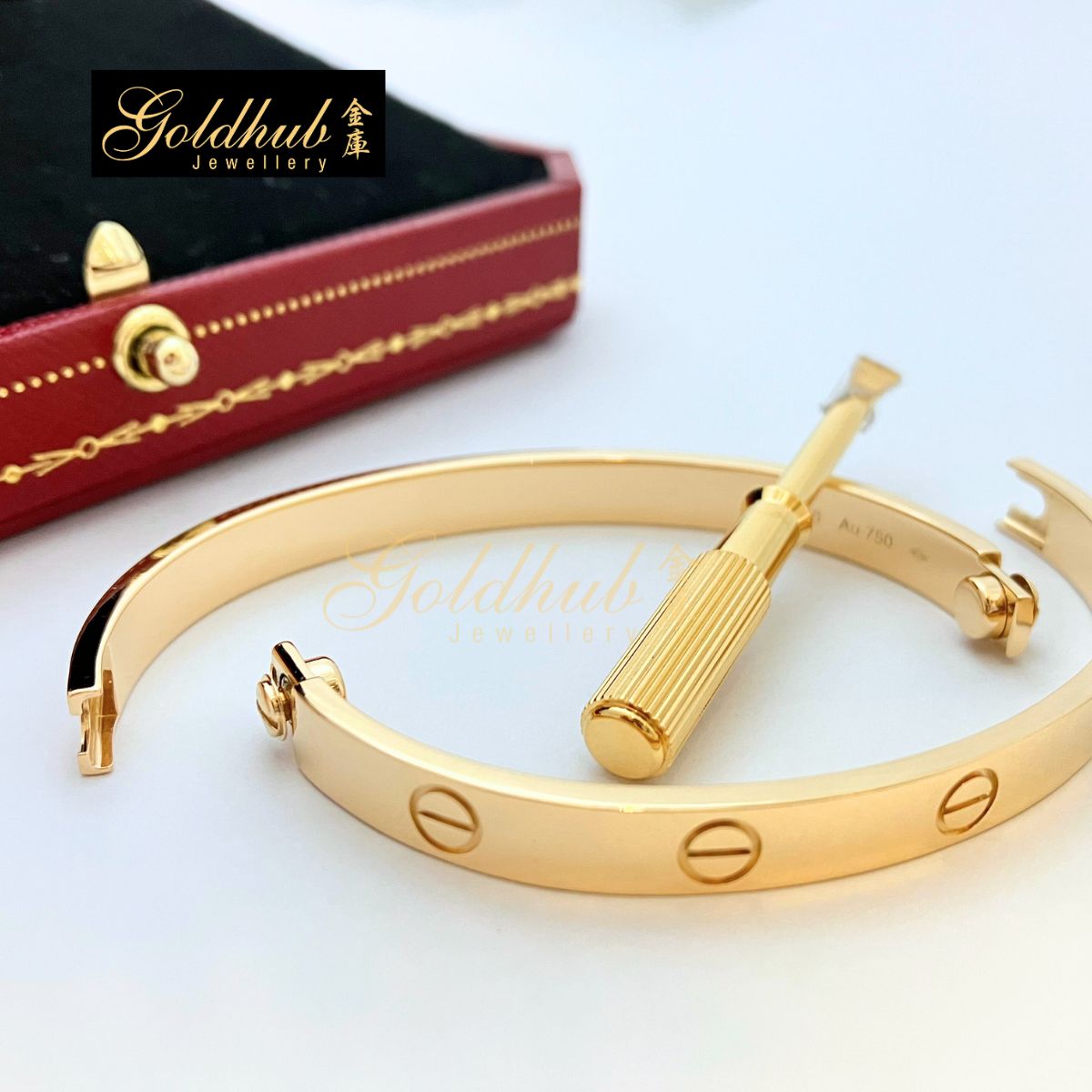 Cartier Love Bracelet (Classic Model) in Yellow Gold, Size 17