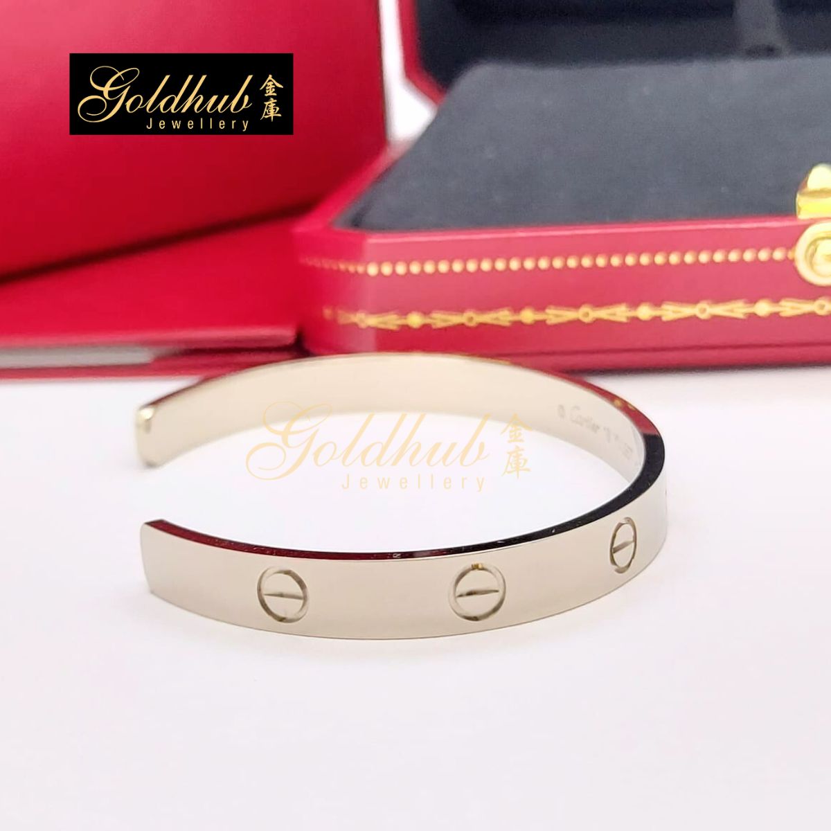 Cartier Love Bracelet (Open Model) in White Gold