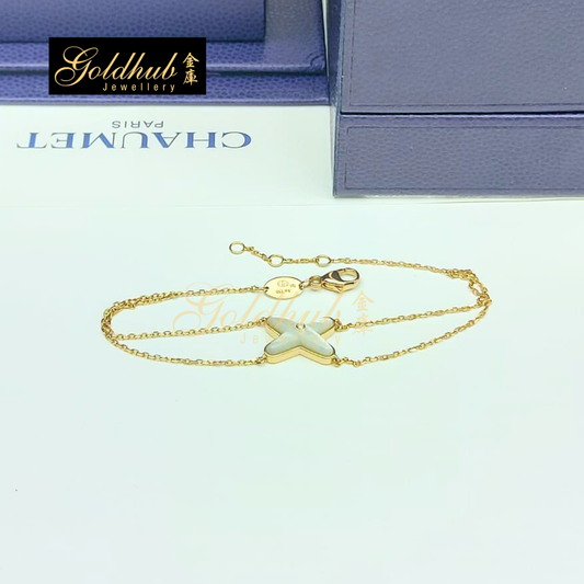 Chaumet Jeux de Liens Bracelet, Diamond and Mother-of-Pearl in Rose Gold