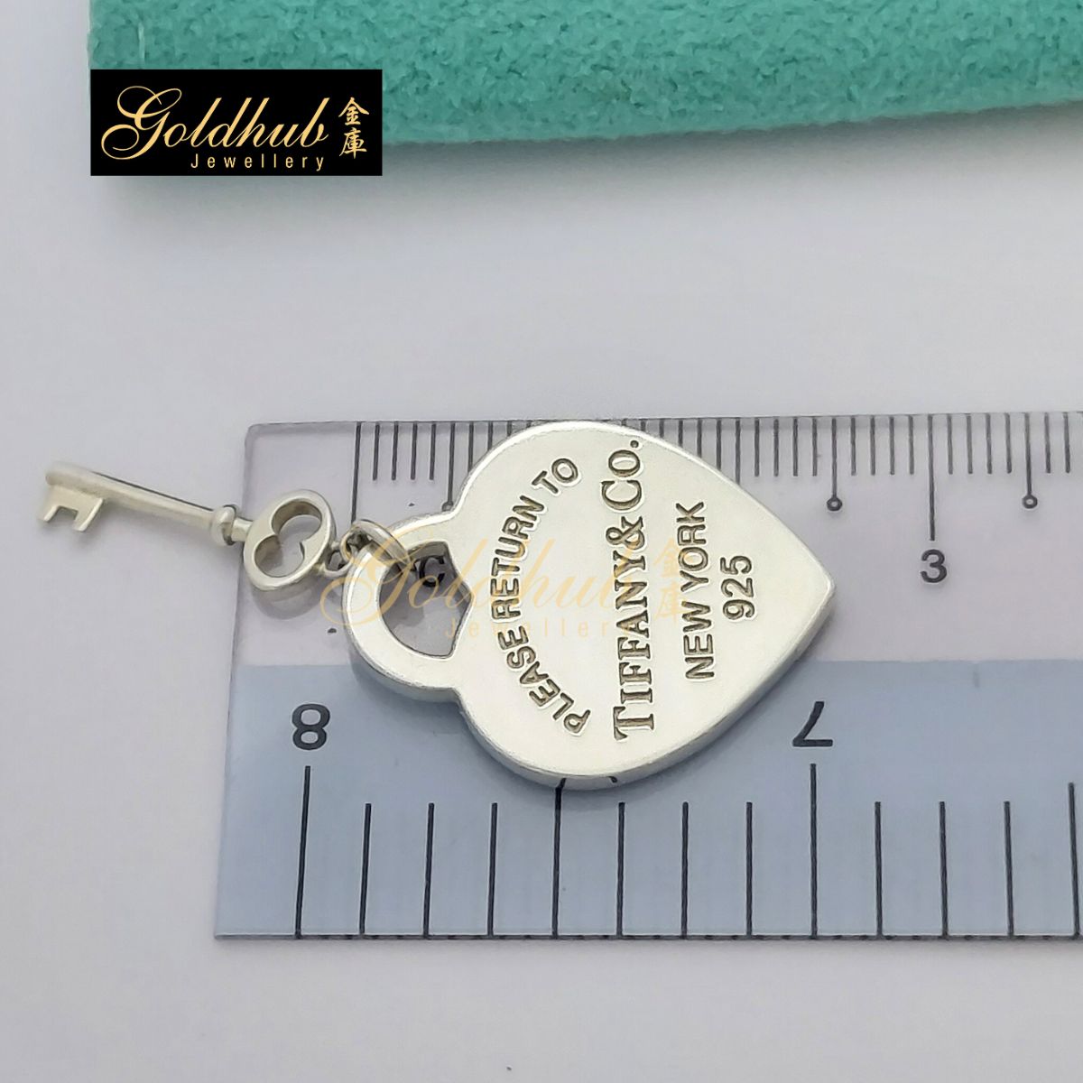 Tiffany Return to Tiffany Heart Tag with Key Pendant in Sterling Silver