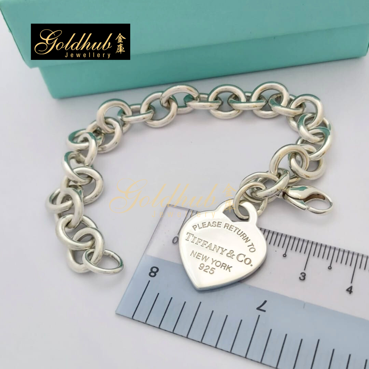 Return to Tiffany Heart Tag Bracelet in Sterling Silver, 18cm