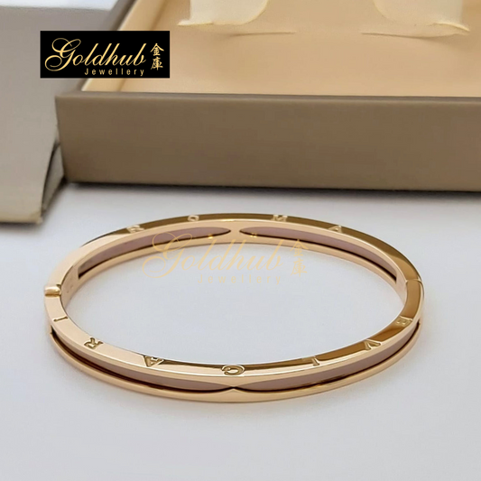 Bvlgari B.zero1 Cermet Bracelet in Rose Gold, Medium Large