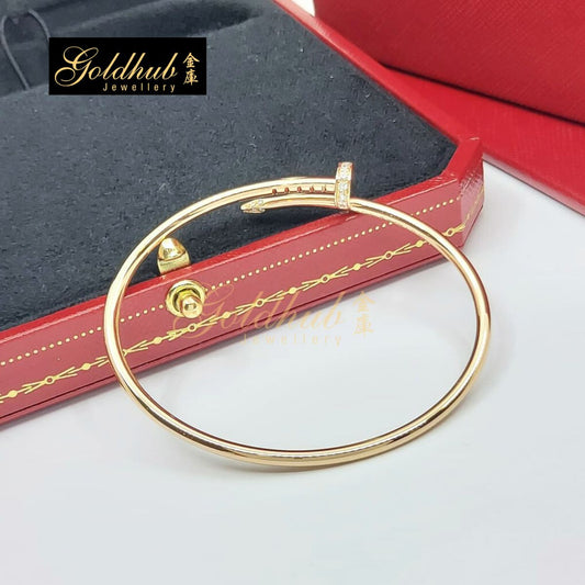 Cartier Juste Un Clou Diamond Bracelet, Small Model in Rose Gold, Size 16