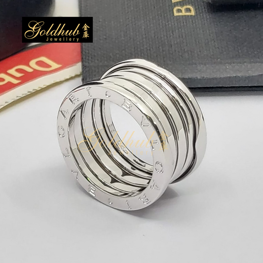 Bvlgari B.zero1 4 Band Ring in White Gold, Size 53