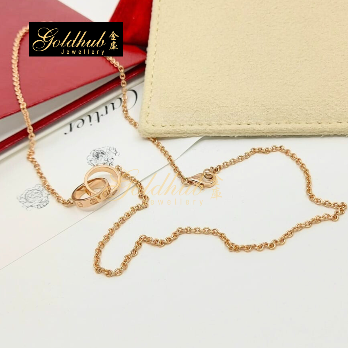 Cartier Love Necklace in Rose Gold
