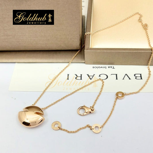 Bvlgari Cabochon Necklace in Rose Gold