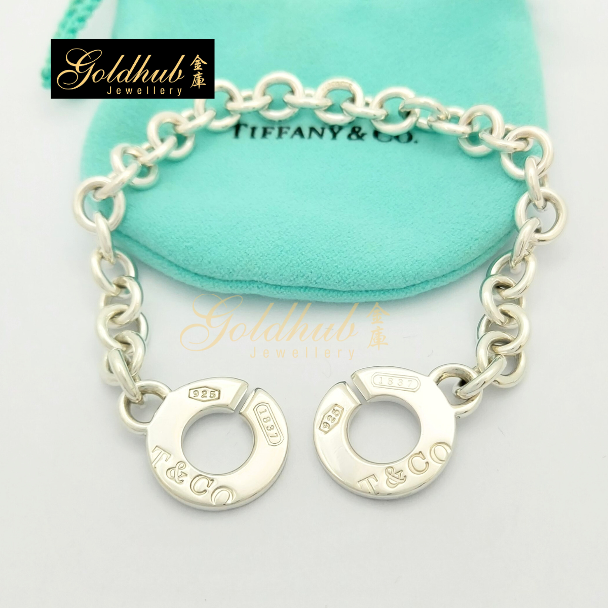1837 Interlocking Tiffany Silver Chain Bracelet Tiffany Sterling