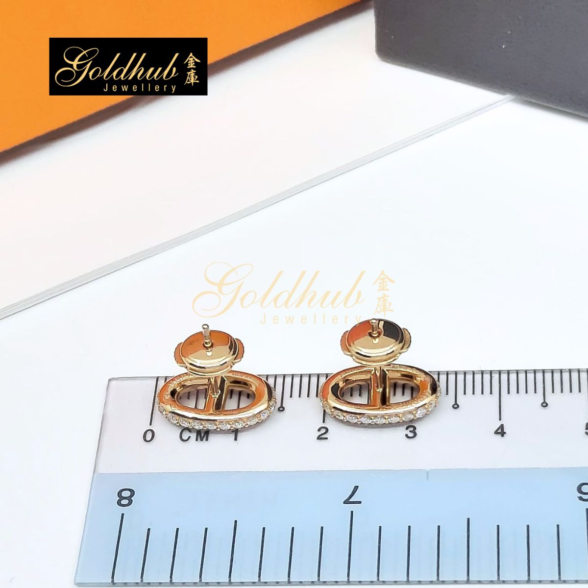Hermes Farandole Earrings, 96 Diamonds in Rose Gold