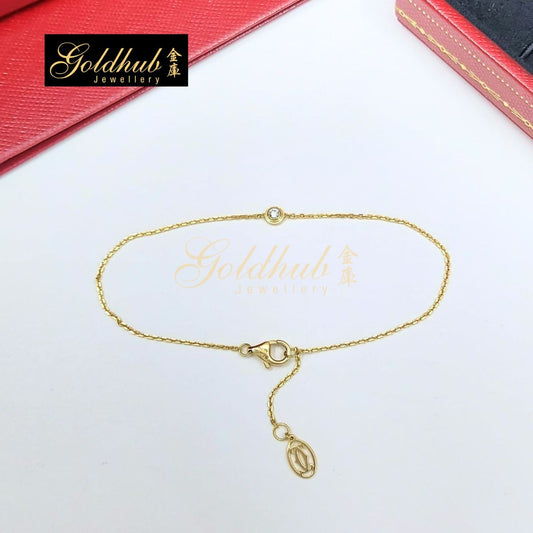 Cartier D'amour Bracelet, Diamond, Mini Model in Yellow Gold