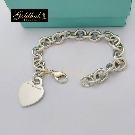 Return to Tiffany Heart Tag Bracelet in Sterling Silver, 18cm