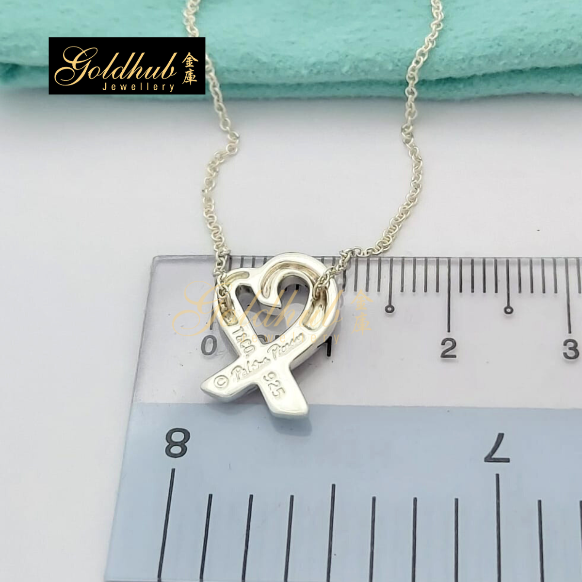 Tiffany & Co Paloma Picasso Loving Heart Pendant Necklace in Sterling Silver, 40cm