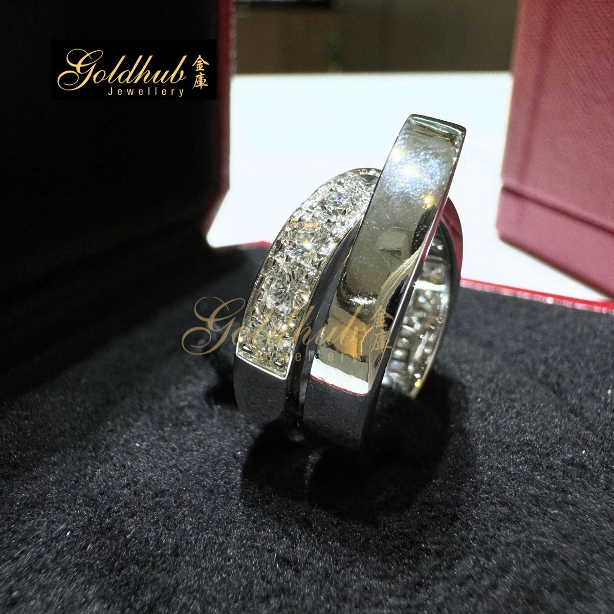 Cartier Paris Nouvelle Vogue Diamond Ring in White Gold, Size 51