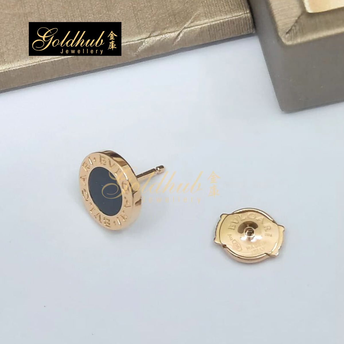 Bvlgari Bvlgari Single Earring, Onxy in Rose Gold