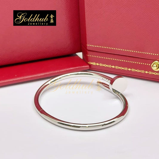 Cartier Juste Un Clou Bracelet, Classic Model in White Gold, Size 16