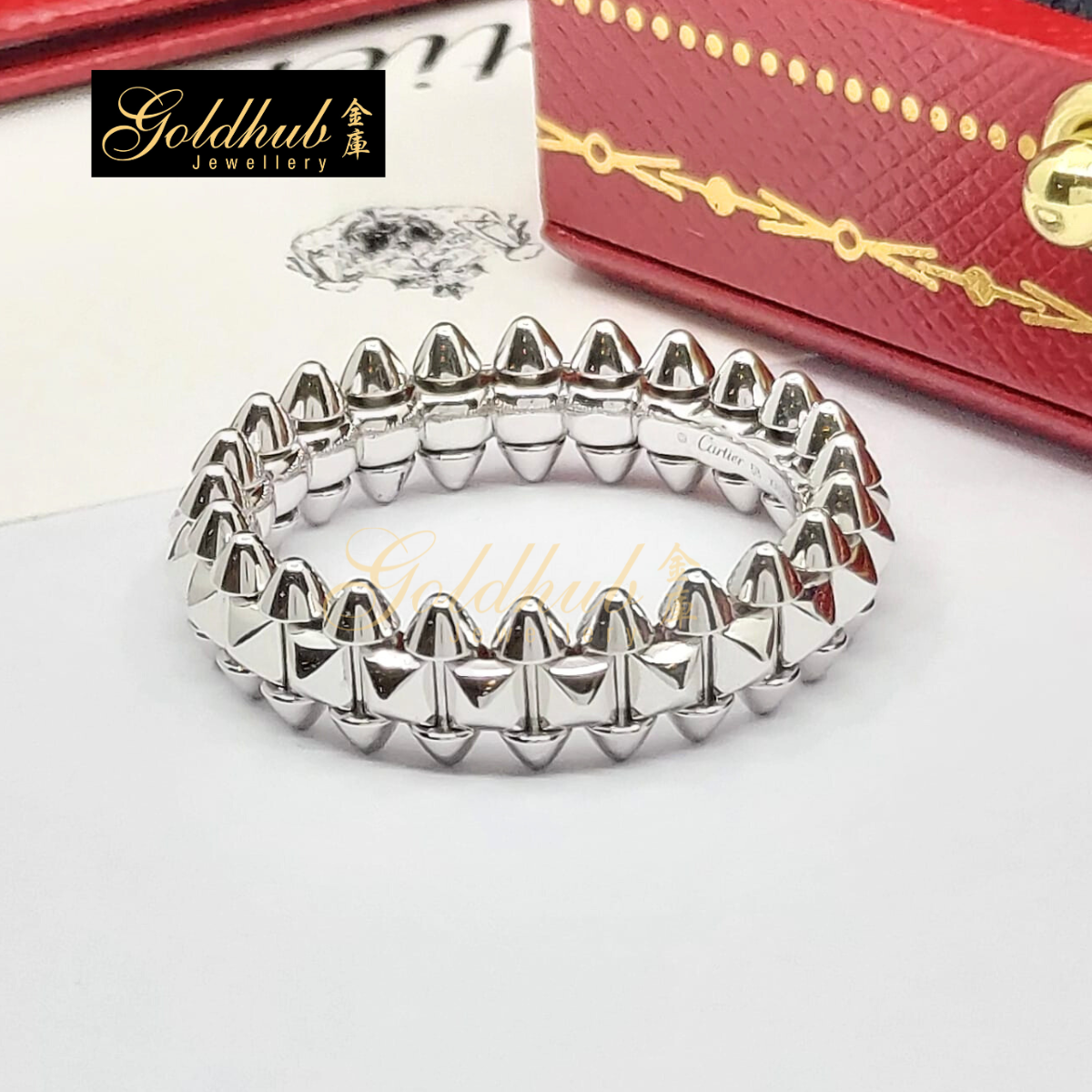 Cartier Clash De Cartier Ring, Small Model in White Gold, Size 58