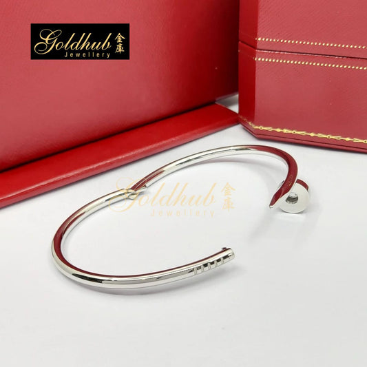 Cartier Juste Un Clou Bracelet in White Gold, Size 18