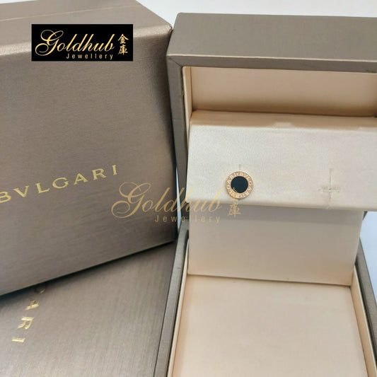 Bvlgari Bvlgari Single Earring, Onxy in Rose Gold