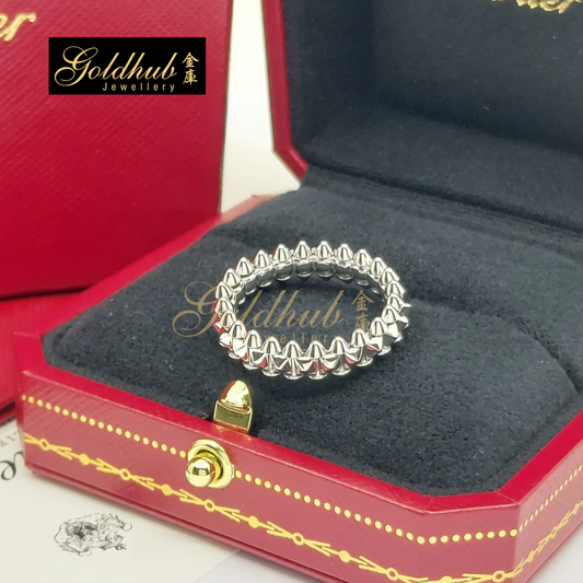 Cartier Clash De Cartier Ring, Small Model in White Gold, Size 58