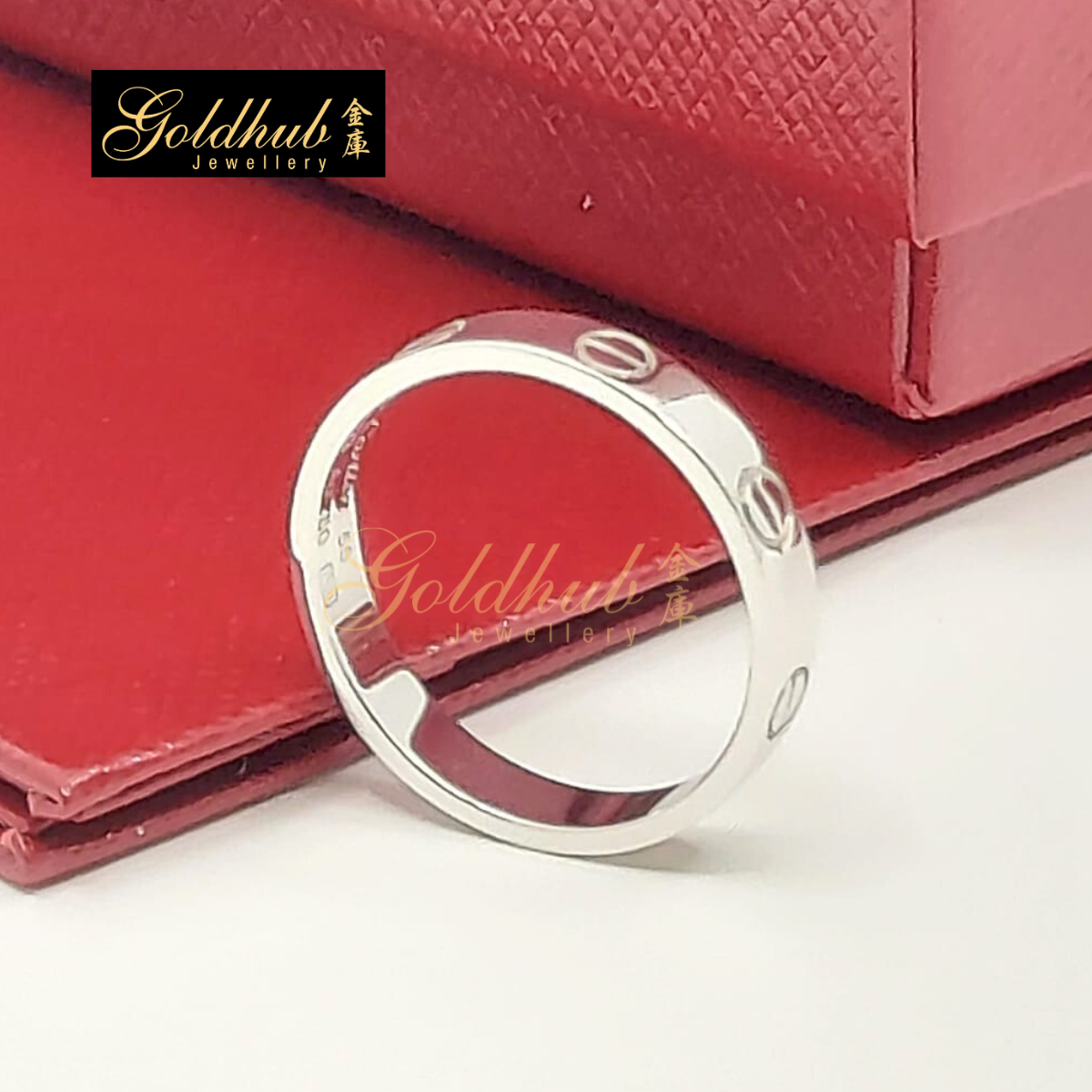 Cartier Love Ring (Small Model) in White Gold, Size 55