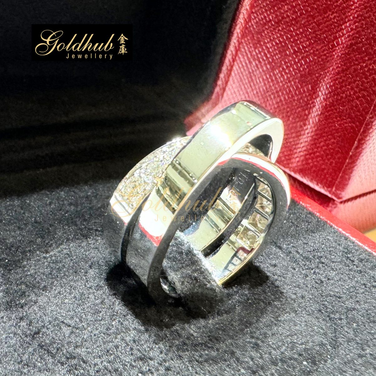 Cartier Paris Nouvelle Vogue Diamond Ring in White Gold, Size 51