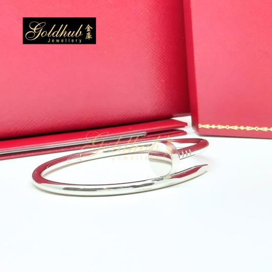 Cartier Juste Un Clou Bracelet, Classic Model in White Gold, Size 17