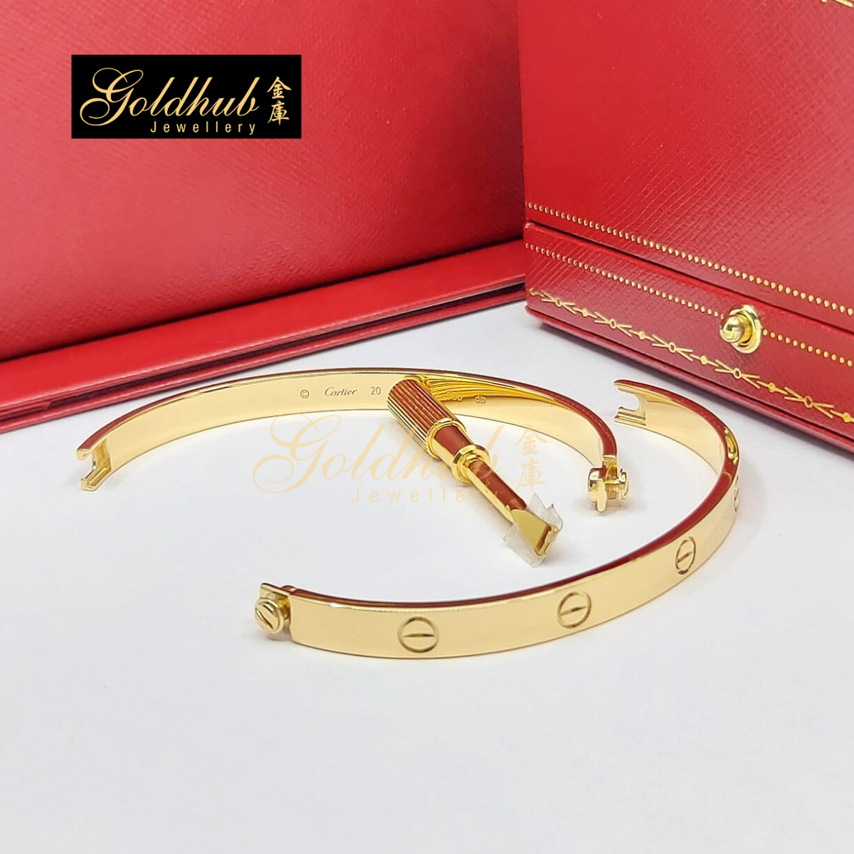 Cartier Love Bracelet, Classic Model in Yellow Gold, Size 20